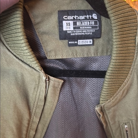 Carhartt Green Utility Jacket with Sturdy Canvas and Ribbed Details - Picture 7 of 7
